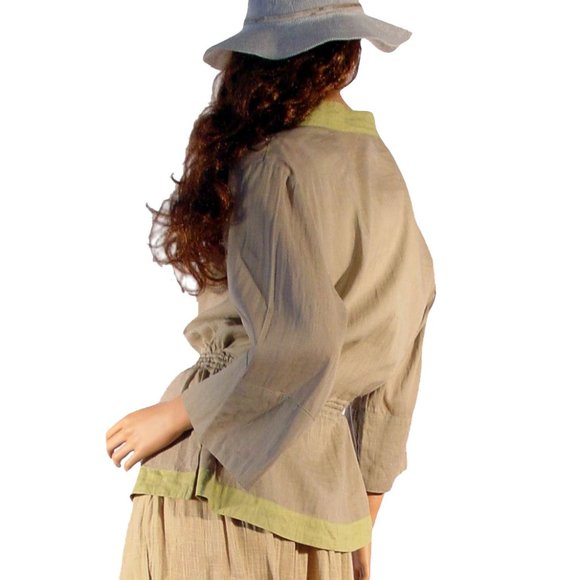 CITRON Santa Monica Lightweight Linen-Look Kimono Jacket M - Picture 6 of 12